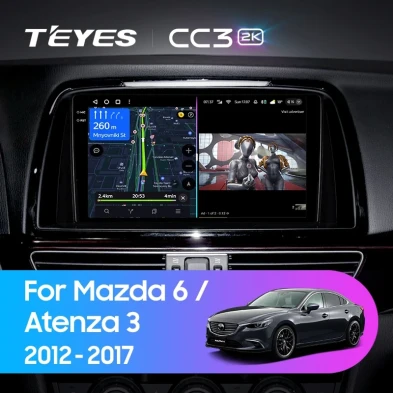 Штатная магнитола Teyes CC3 2K 6/128 Mazda Atenza 3 (2012-2017) Тип-B Правый руль
