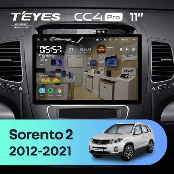 Штатная магнитола Teyes CC4 Pro 12/256 Kia Sorento 2 II XM (2012-2021) F2 (11")