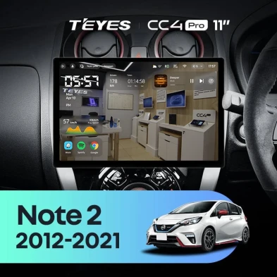 Штатная магнитола Teyes CC4 Pro 8/128 Nissan Note 2 E12 (2012-2021) (11")