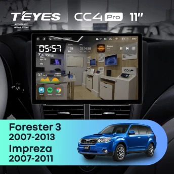 Штатная магнитола Teyes CC4 Pro 12/256 Subaru Impreza GH GE (2007-2013) (11")