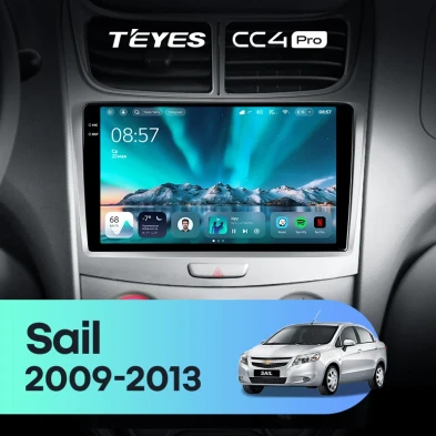 Штатная магнитола Teyes CC4 Pro 8/128 Chevrolet Sail (2009-2013)