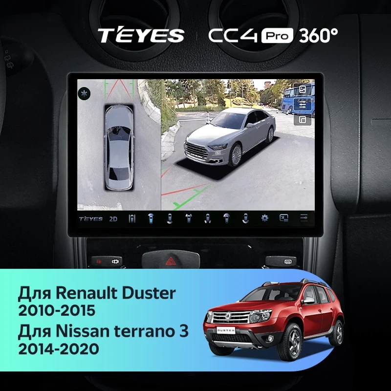 Штатная магнитола Teyes CC4 Pro 360 12/256 Renault Duster 1 (2010-2015) (13")