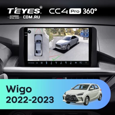 Штатная магнитола Teyes CC4 Pro 360 12/256 Toyota Wigo (2022-2023) F2