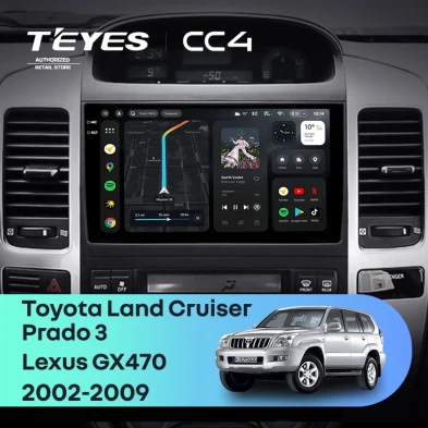 Штатная магнитола Teyes CC4 6/64 Lexus GX470 (2002-2009) F1 Тип-B