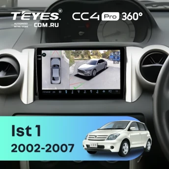 Штатная магнитола Teyes CC4 Pro 360 8/128 Toyota Ist 1 (2002-2007) Правый руль