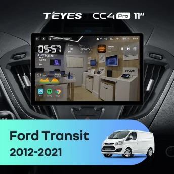 Штатная магнитола Teyes CC4 Pro 8/128 Ford Transit (2012-2021) F1 (11")